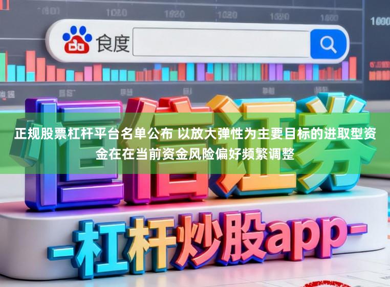 正规股票杠杆平台名单公布 以放大弹性为主要目标的进取型资金在在当前资金风险偏好频繁调整